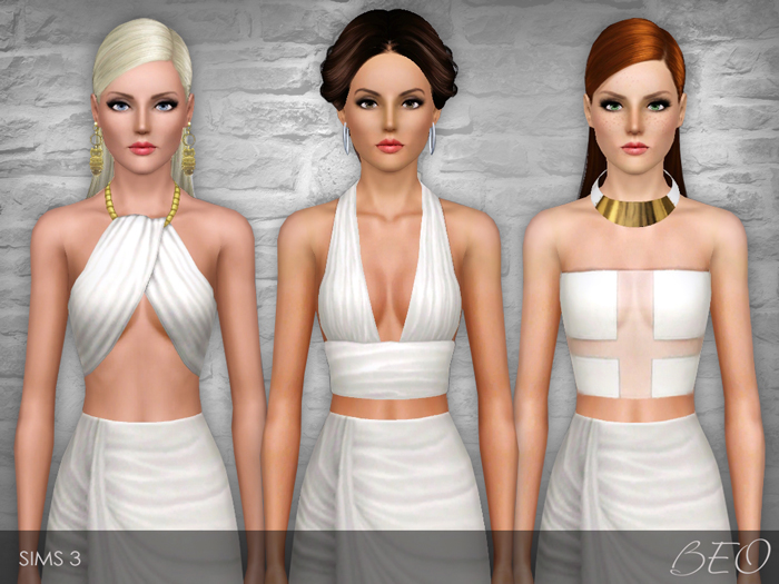Asymmetric cut out dress for The Sims 3 by BEO (3)